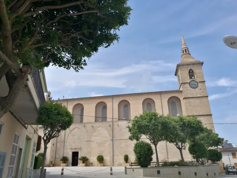 Esglesia de Santa Margalida, the parish church of the village of same name on Mallorca island.
